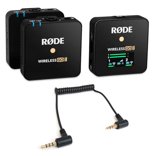 RØDE Wireless GO II Mikrofon-Funksystem + keepdrum ADP07 Adapter TRRS-TRS von RØDE