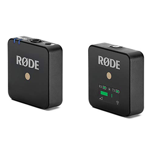 RØDE Wireless GO Ultra-kompaktes drahtloses Mikrofonsystem mit integriertem Mikrofon (schwarz) von RØDE