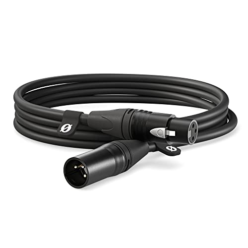 RØDE XLR-3 Hochwertiges XLR-Kabel (3 m, schwarz) von RØDE