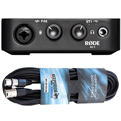 Rode AI-1 USB Audio-Interface + keepdrum XLR Kabel 6m Rode AI-1 USB Audio-Interface + keepdrum XLR Kabel 6m von RØDE