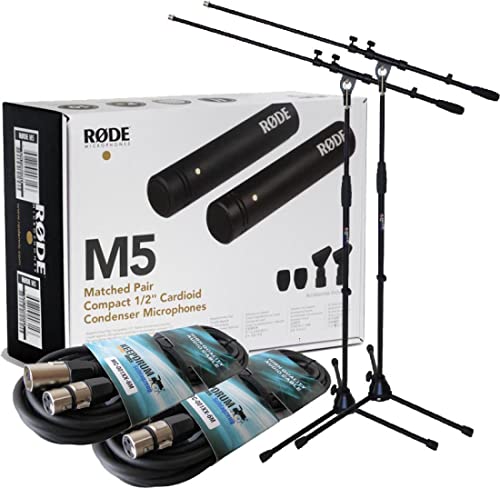 Rode M5 MP Stereo Paar Kondensator Mikrofon + 2X keepdrum Stativ + 2X Kabel von RØDE