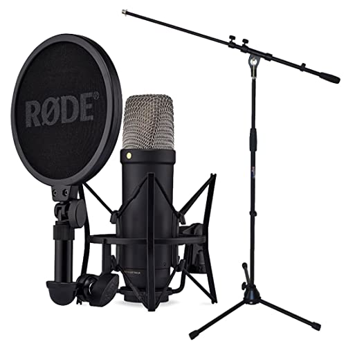 Rode NT1 5th Generation Black XLR USB Studio-Mikrofon Schwarz + keepdrum Mikrofonständer von RØDE