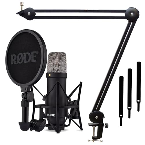 Rode NT1 Signature Black Studio-Mikrofon + keepdrum MS138 Gelenkarm-Stativ Schwarz von RØDE