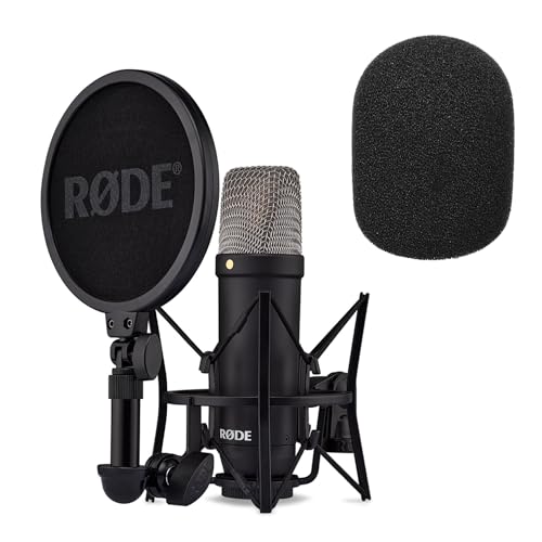 Rode NT1 Signature Black Studio-Mikrofon + keepdrum WS2 Popschutz von RØDE