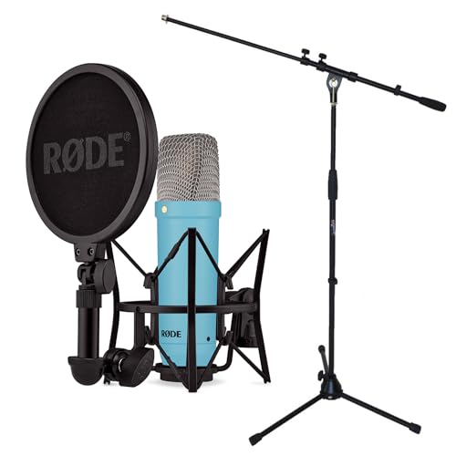 Rode NT1 Signature Blue Studio-Mikrofon Blau + keepdrum Mikrofonständer von RØDE