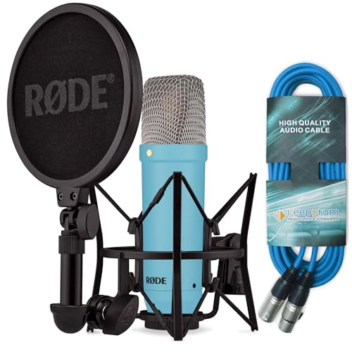 Rode NT1 Signature Blue Studio-Mikrofon Blau + keepdrum XLR-Kabel Blau von RØDE
