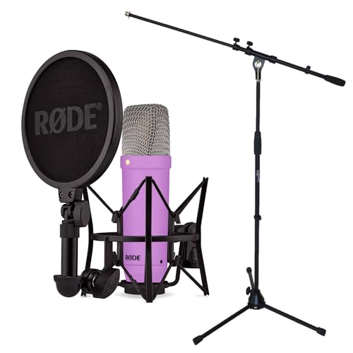 Rode NT1 Signature Purple Studio-Mikrofon Lila + keepdrum Mikrofonständer von RØDE