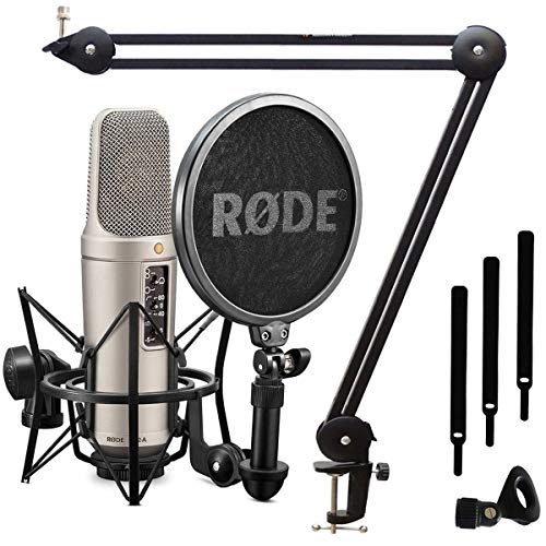 Rode NT2-A Kondensator Mikrofon Set + keepdrum MS138 Tisch-Stativ Mikrofonarm von RØDE