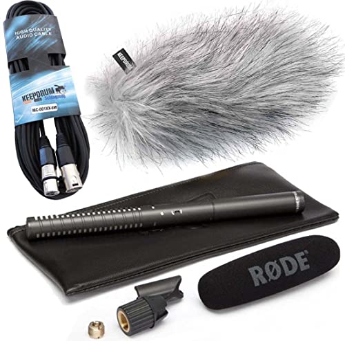 Rode NTG-2 Richtmikrofon NTG2 Mikrofon + keepdrum Fell-Windschutz WS-WH + Mikrofonkabel XLR 6m von RØDE