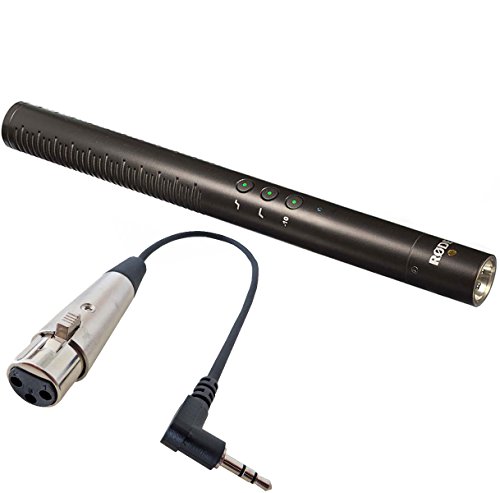 Rode NTG-4+ Plus Richtmikrofon + keepdrum MC-025XJ Mikrofonkabel XLR3F 3,5mm TRS Stecker für Kameras von RØDE