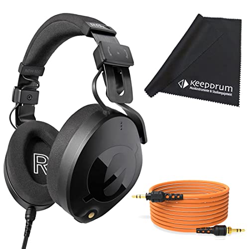 Rode NTH-100 Studio-Kopfhörer + 2,4m Kabel Orange + keepdrum Tuch von RØDE