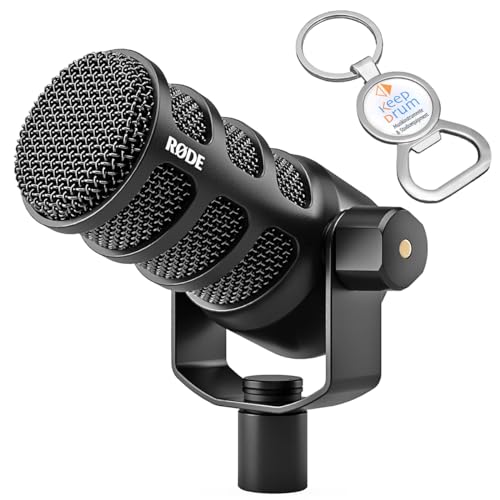 Rode Podmic USB XLR Podcast Sprecher-Mikrofon Black + keepdrum Flaschenöffner von RØDE