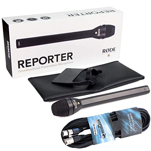 Rode Reporter Reportagemikrofon Broadcast-Mikrofon + keepdrum Mikrofonkabel 6m von RØDE