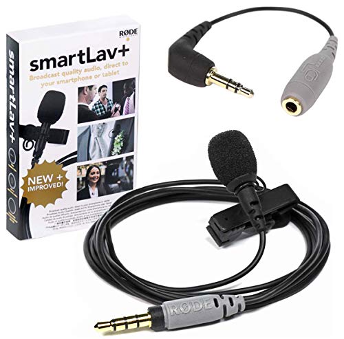 Rode Smartlav+ Lavalier-Mikrofon + SC3 TRS-TRRS Adapter für Kameras und Audiorecorder von RØDE
