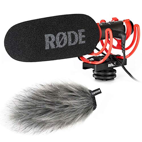 Rode Videomic NTG Broadcast Kamera-Mikrofon + keepdrum Fell-Windschutz von RØDE