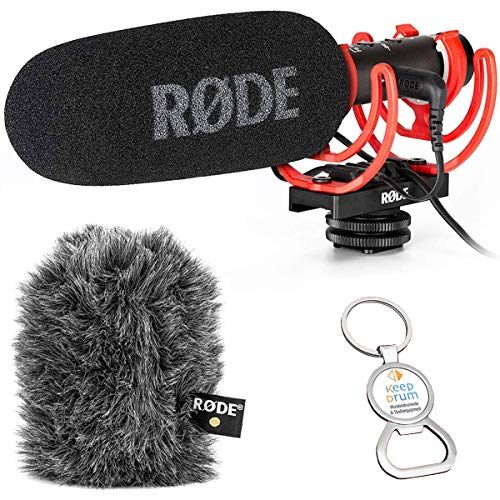 Rode Videomic NTG Kamera-Mikrofon + WS11 Fell-Windschutz + keepdrum Flaschenöffner von RØDE