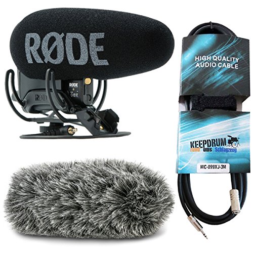 Rode Videomic Pro Plus Kamera Mikrofon + Deadcat VMP+ + keepdrum Miniklinke Verlängerung 3m von RØDE
