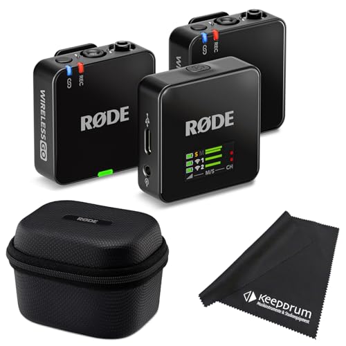 Rode Wireless GO Gen 3 Drahtloses 2-Kanal Mikrofon-Funksystem mit Charge Case + und keepdrum Tuch Rode Wireless GO Gen 3 Drahtloses 2-Kanal Mikrofon-Funksystem mit Charge Case + und keepdrum Tuch von RØDE
