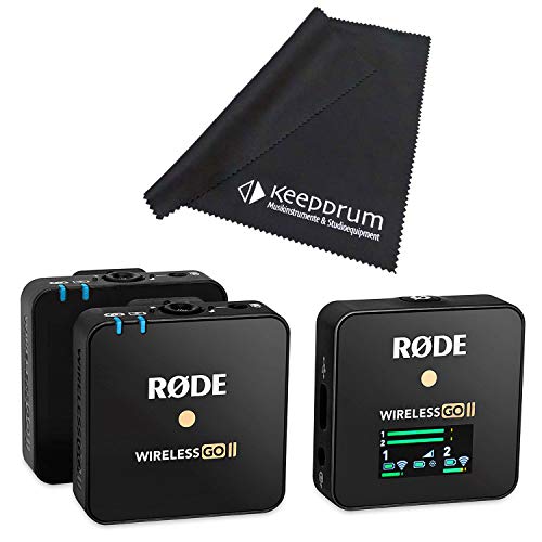 Rode Wireless GO II 2-Kanal Mikrofon-Funksystem + keepdrum Mikrofasertuch von RØDE