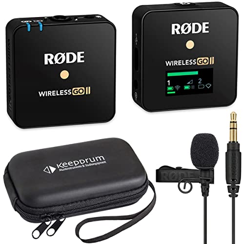 Rode Wireless GO II Single Mikrofon-Funksystem + Lavalier GO + keepdrum Tasche von RØDE