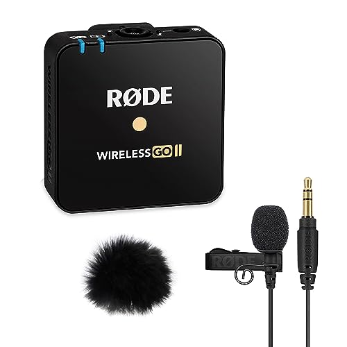 Rode Wireless GO II TX Mikrofon Modul + Lavalier GO Mikrofon + keepdrum Fell-Windschutz von RØDE