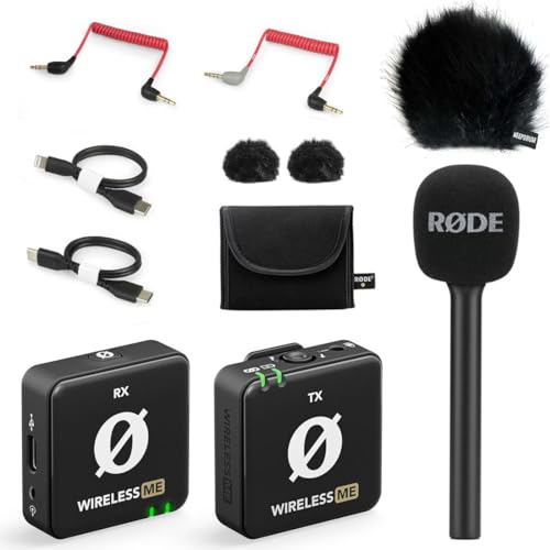 Rode Wireless ME Drahtlos-Mikrofon-Set + Interview GO Handadapter + keepdrum Fell-Windschutz BK Schwarz Rode Wireless ME Drahtlos-Mikrofon-Set + Interview GO Handadapter + keepdrum Fell-Windschutz BK Schwarz von RØDE