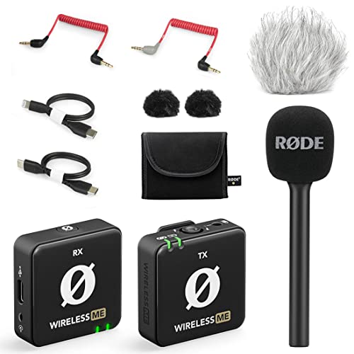 Rode Wireless ME Drahtlos Mikrofon-System + Interview GO Handadapter + keepdrum Windschutz von RØDE