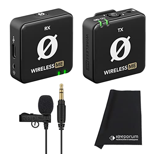Rode Wireless ME Drahtlos Mikrofon-System + Lavalier GO Mikrofon + keepdrum Mikrofasertuch von RØDE