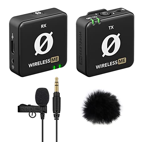 Rode Wireless ME Drahtlos Mikrofon-System + Lavalier GO Schwarz + keepdrum Fell-Windschutz von RØDE