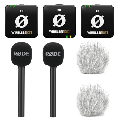 Rode Wireless ME Dual Mikrofon Funksystem + 2X Interview GO Handadapter + 2X keepdrum Fell-Windschutz Rode Wireless ME Dual Mikrofon Funksystem + 2X Interview GO Handadapter + 2X keepdrum Fell-Windschutz von RØDE
