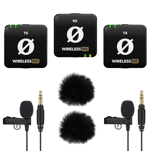 Rode Wireless ME Dual Mikrofon Funksystem + 2X Lavalier GO + 2X keepdrum Fell-Windschutz von RØDE