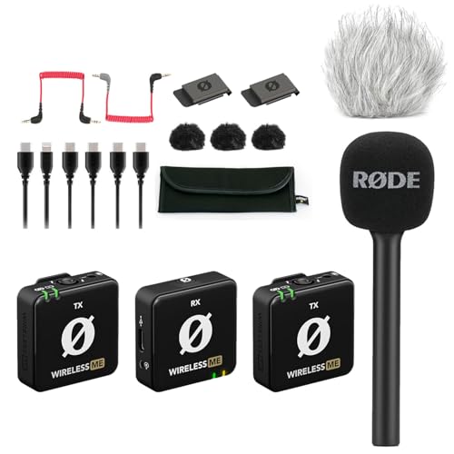 Rode Wireless ME Dual Mikrofon Funksystem + Interview GO Handadapter + keepdrum Fell-Windschutz Rode Wireless ME Dual Mikrofon Funksystem + Interview GO Handadapter + keepdrum Fell-Windschutz von RØDE