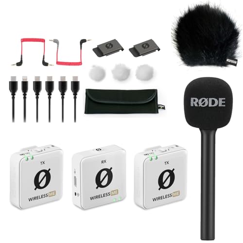 Rode Wireless ME Dual Mikrofon Funksystem Weiss + Interview GO Handadapter + keepdrum Fell-Windschutz BK Rode Wireless ME Dual Mikrofon Funksystem Weiss + Interview GO Handadapter + keepdrum Fell-Windschutz BK von RØDE
