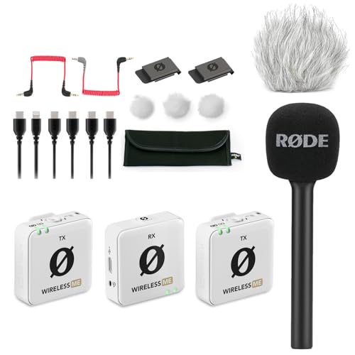 Rode Wireless ME Dual Mikrofon Funksystem Weiss + Interview GO Handadapter + keepdrum Fell-Windschutz Rode Wireless ME Dual Mikrofon Funksystem Weiss + Interview GO Handadapter + keepdrum Fell-Windschutz von RØDE