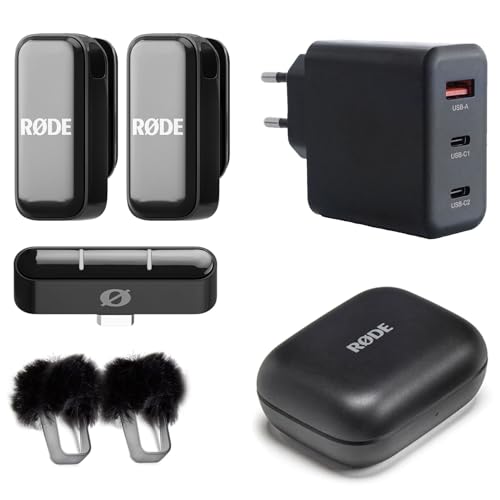 Rode Wireless Micro Drahtloses Mikrofon-System USB-C mit keepdrum Netzteil von RØDE
