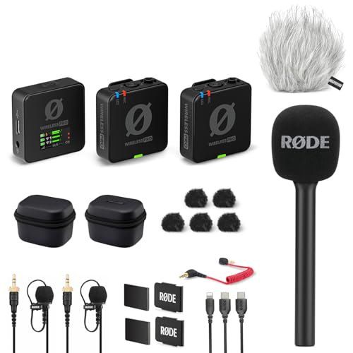 Rode Wireless Pro Mikrofon-Set mit Interview GO Handadapter und keepdrum Fell-Windschutz Rode Wireless Pro Mikrofon-Set mit Interview GO Handadapter und keepdrum Fell-Windschutz von RØDE