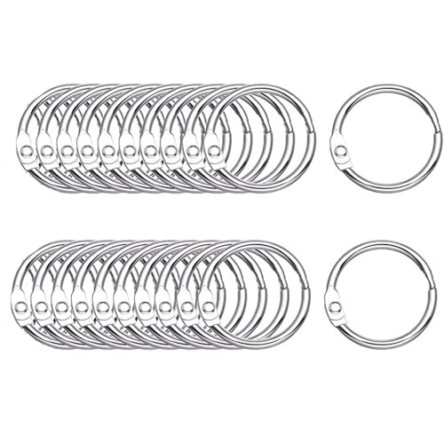 Binderinge, 25 mm, lose Blätter, Ringe für Karteikarten, Büro, Schule, Zuhause, Papiere, Schlüsselanhänger und Duschvorhang, 30 Stück Schulanfang von RODMAIE