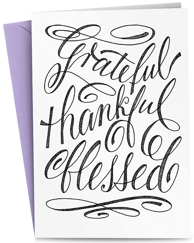 RÖMERTURM Grußkarte , Grateful, thankful, blessed, von RÖMERTURM