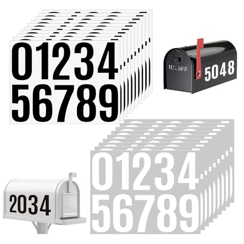 ROEOWENE 18 Blatt Zahlen Aufkleber Groß 10cm Zahlen Sticker 0–9 Hausnummer Aufkleber 4 Zoll Vinyl Nummern Aufkleber Wasserdicht Mailbox Nummern Aufkleber Selbstklebende für Postkasten,Schilder ROEOWENE 18 Blatt Zahlen Aufkleber Groß 10cm Zahlen Sticker 0–9 Hausnummer Aufkleber 4 Zoll Vinyl Nummern Aufkleber Wasserdicht Mailbox Nummern Aufkleber Selbstklebende für Postkasten,Schilder von ROEOWENE