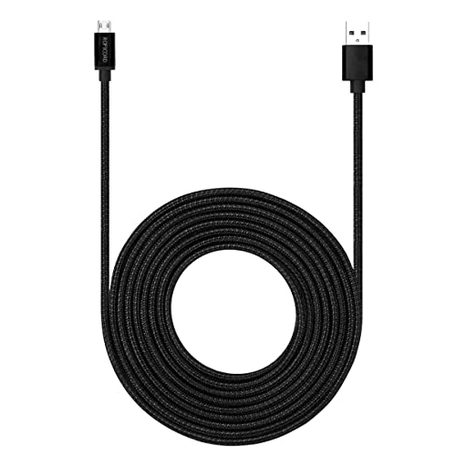 ROFICORD Micro-USB-Kabel 4,6m mit 3A Schnellladung, extra langes und extrem langlebiges Ladekabel für Galaxy S7/S6/J8/J7 Note 5, Kindle, LG, PS4, Kamera, Xbox One und mehr (Schwarz) von ROFICORD