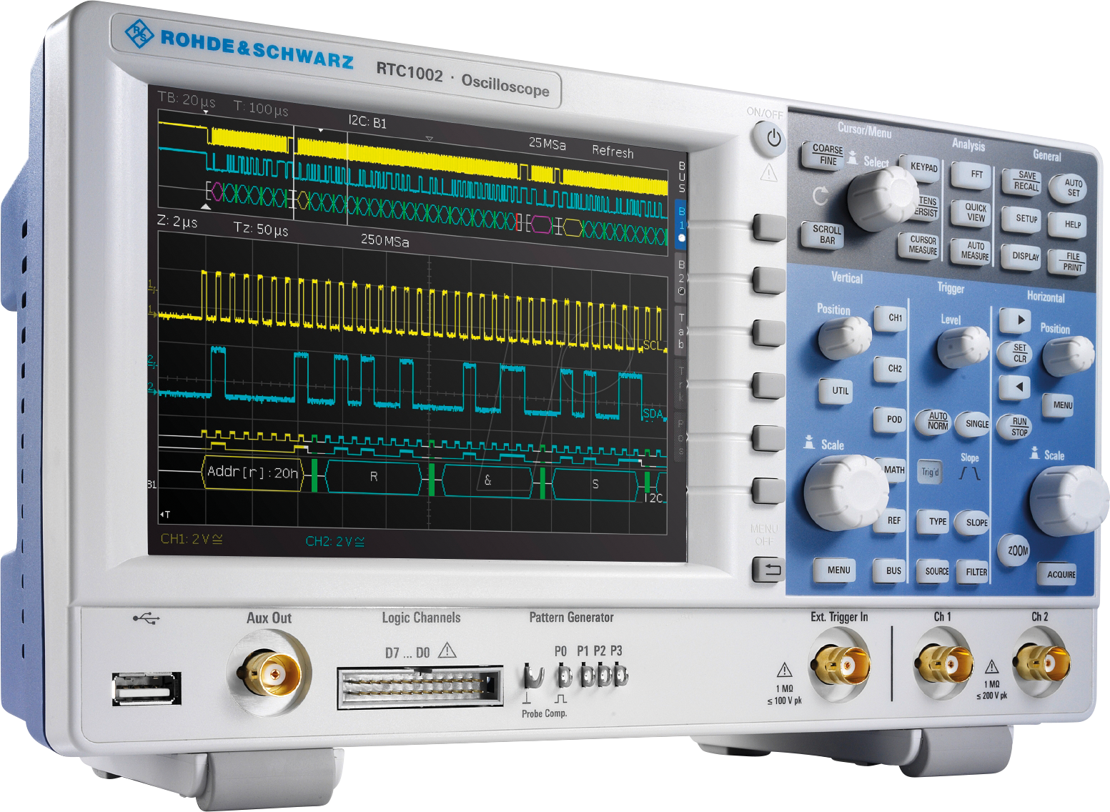 RTC 1K BW-PR - Digital-Speicher-Oszilloskop RTC 1002, 300 MHz, 2 Kanäle, Promo von ROHDE & SCHWARZ