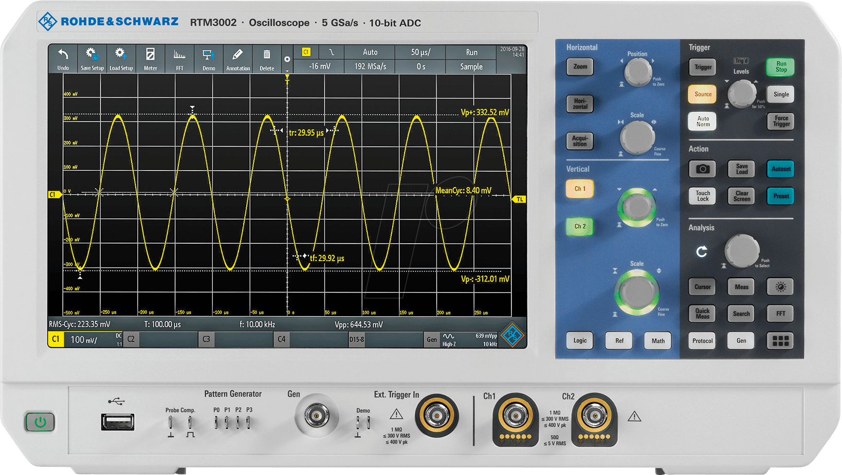 RTM 3K 02 - Digital-Speicher-Oszilloskop RTM 3000, 100 MHz, 2 Kanäle von ROHDE & SCHWARZ