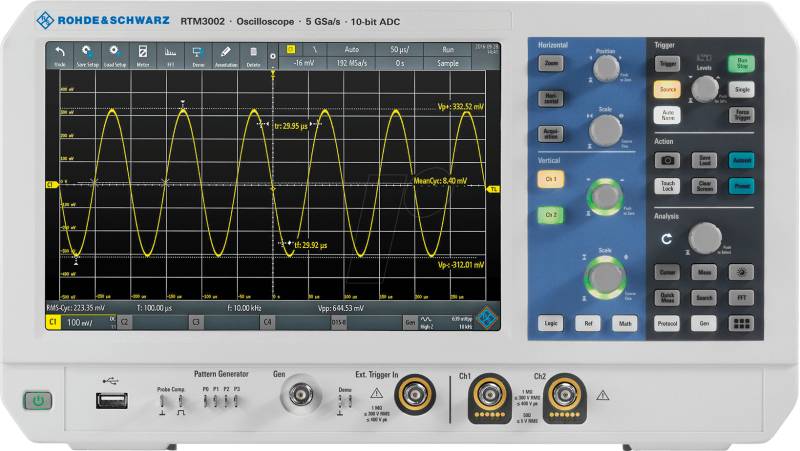 RTM 3K 32 - Digital-Speicher-Oszilloskop RTM 3000, 350 MHz, 2 Kanäle von ROHDE & SCHWARZ