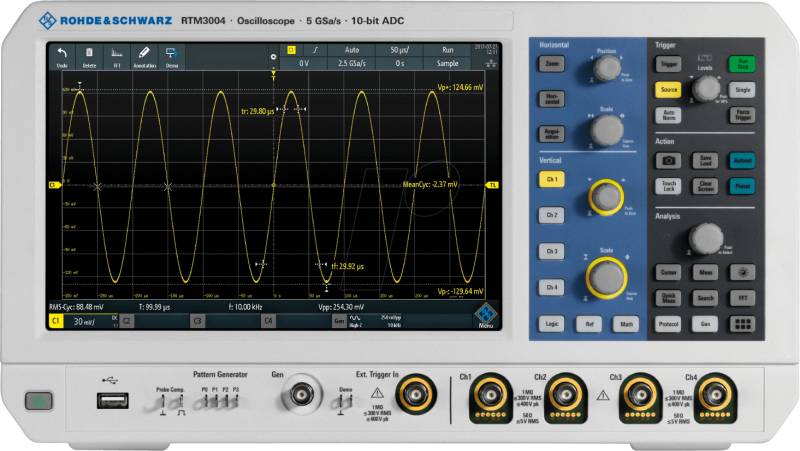 RTM 3K 54M - Mixed-Signal-Oszilloskop RTM 3000, 500 MHz, 4 Kanäle von ROHDE & SCHWARZ