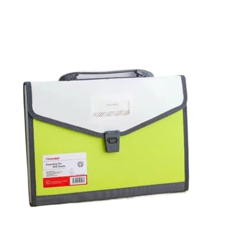 Basics Expanding File Folder Organiser, 13 taschen A4 Erweiterung Wallet Datei Ordner Papier Dokument Lagerung Orgel Tasche(Green) von ROJDFCNBW