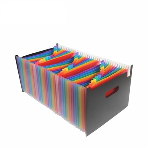 Basics Expanding File Folder Organiser, 24 48 Schichten A4 Dokument Stehen Akkordeons Taschen Erweiterbar Datei Ordner Organizer Tasche(Multicolor 48 Layers) von ROJDFCNBW