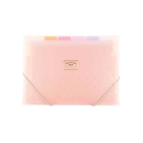 Basics Expanding File Folder Organiser, 8 Schichten Inner Document Organizer Dateispeicherordner A4 4 Farben erhältlich(Pink) von ROJDFCNBW