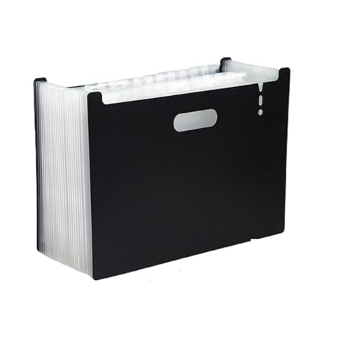 Basics Expanding File Folder Organiser, A4-Datei-Organizer, Schreibtisch-Management for Büro-Aktenschrank-Ordner(Black) von ROJDFCNBW