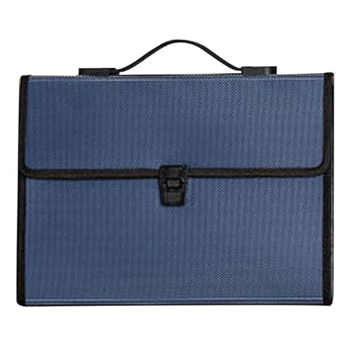 Basics Expanding File Folder Organiser, A4 Tote Bag Aufbewahrungsordner Datei Aktentasche Dokument Organizer Ordner(Blue) von ROJDFCNBW