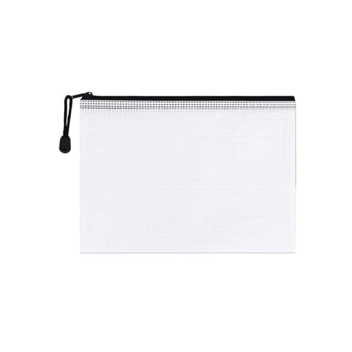 Plastic Wallets Zip Folders, 4 STÜCKE A3 A4 A5 A6 Dokument Zip Datei Ordner Schule Bürobedarf Make-Up Taschen Mesh Reißverschlusstasche(1pc a5) von ROJDFCNBW